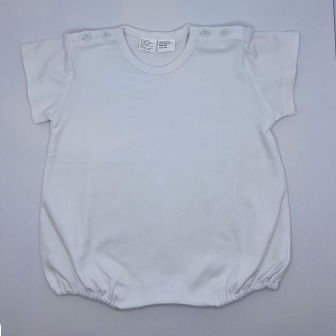White Cotton Baby Romper