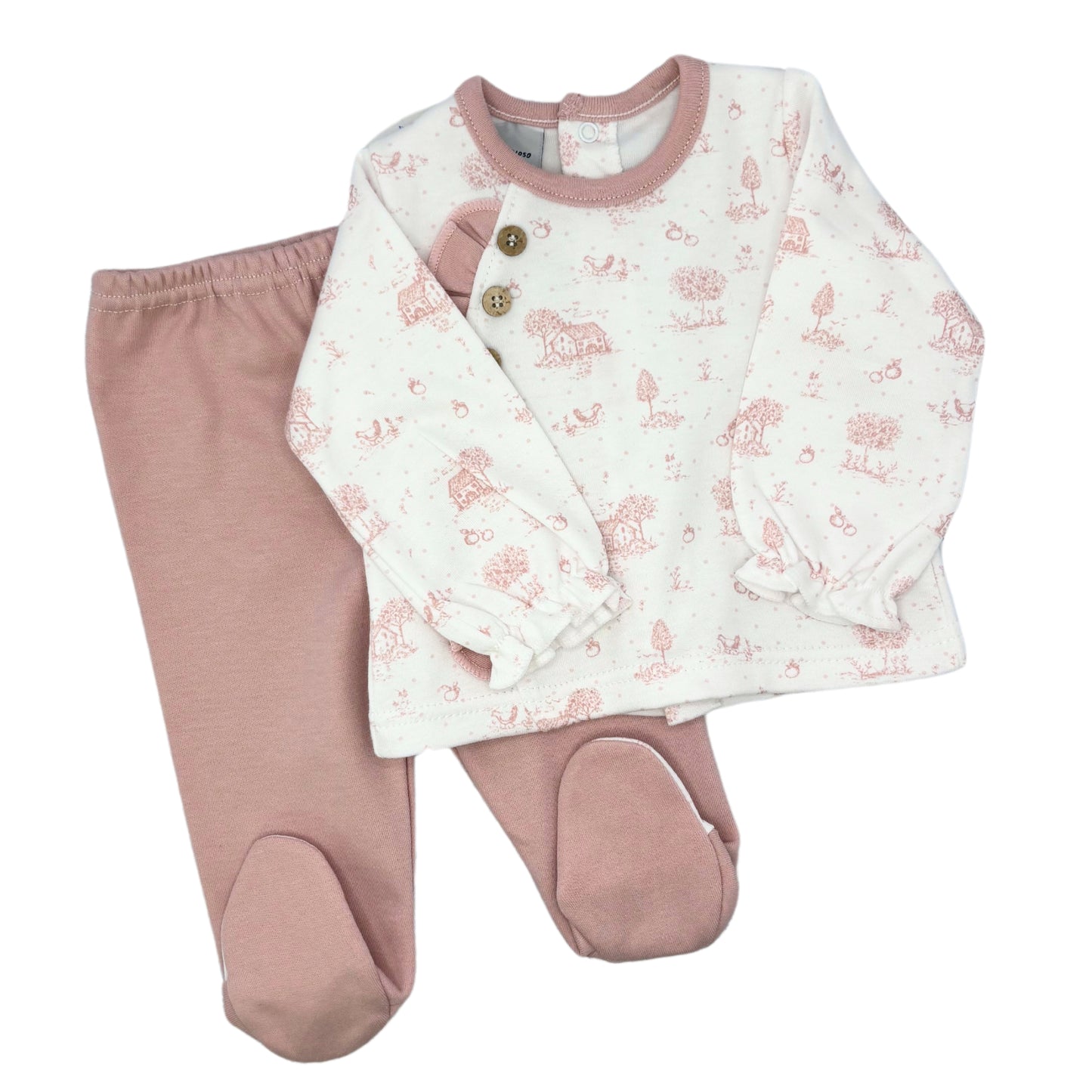 Babidu Toile Two Piece Footie Set